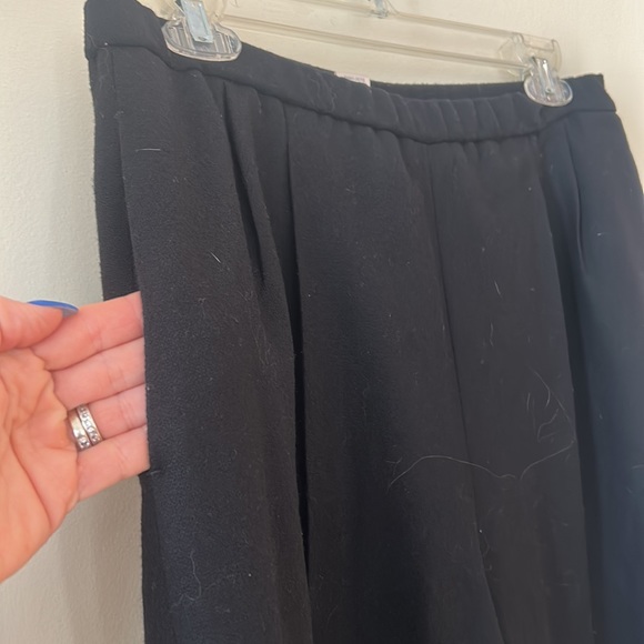 Pendleton Black 100% Virgin Wool lined Blazer Suit Removable Fur Neck 12P VTG - Picture 17 of 17